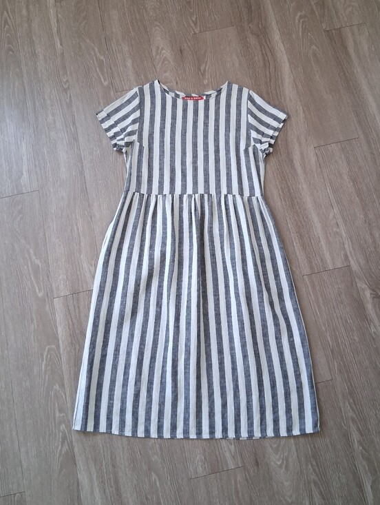 Pyne & Smith Dresses & Skirts - Pyne & Smith Linen Day Dress In Stripe